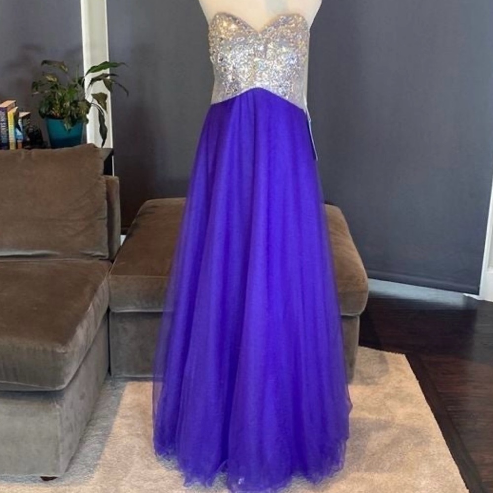 Purple & silver dress